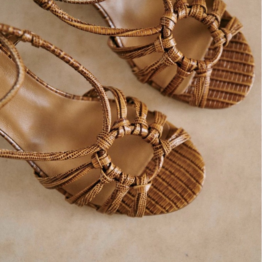 Sezane Gloria Brown Sandals